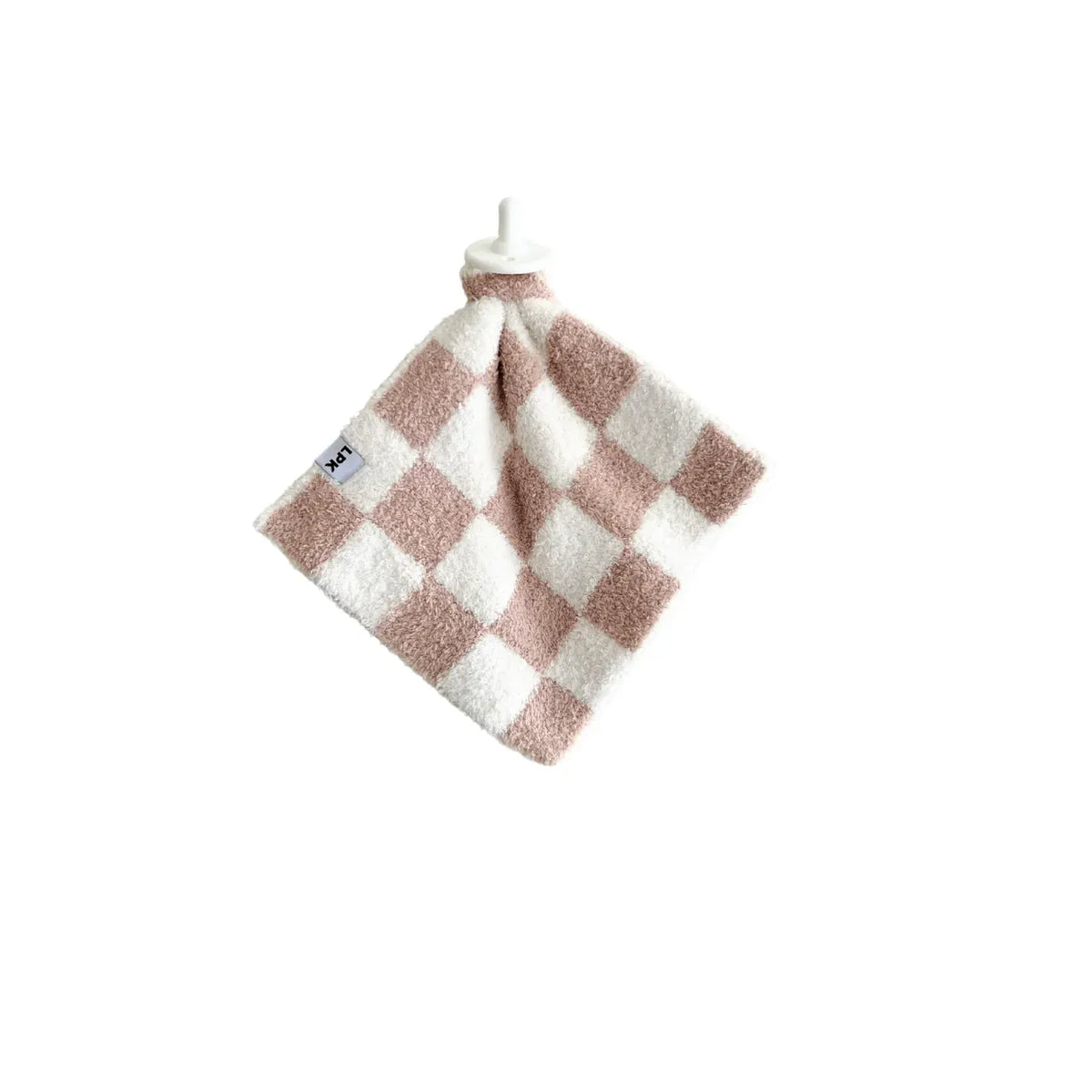 Checkered Plush Lovey | Latte