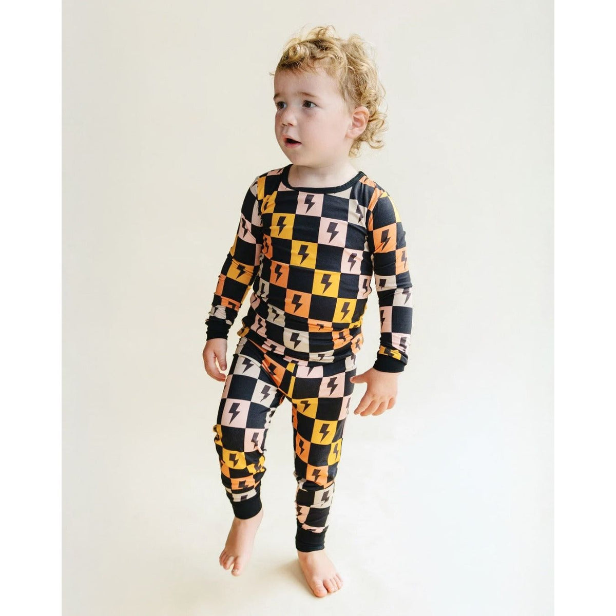 Bamboo Two Piece Set | Colorful Checks & Bolts