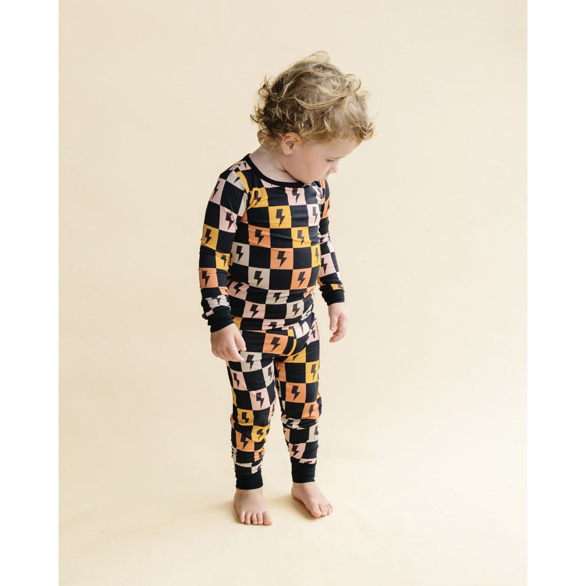 Bamboo Two Piece Set | Colorful Checks & Bolts
