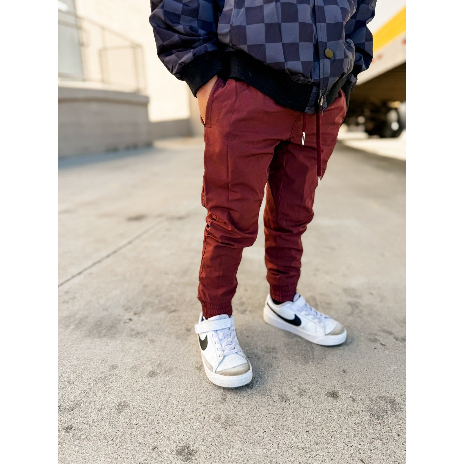 VETERAN SLIM FIT JOGGER - CRIMSON
