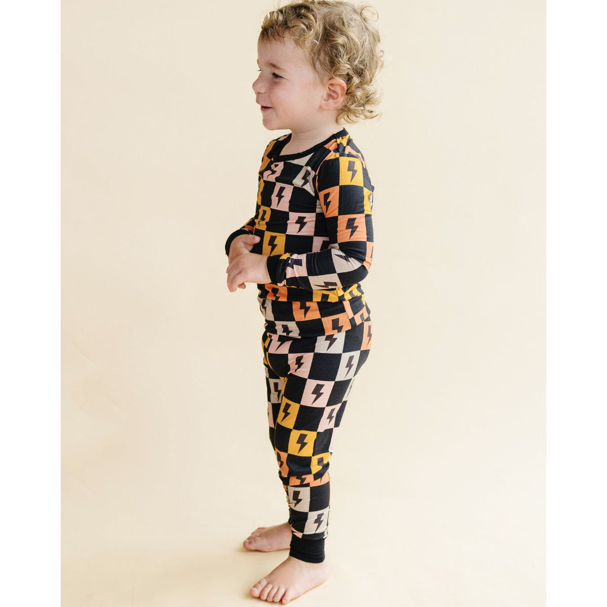 Bamboo Two Piece Set | Colorful Checks & Bolts