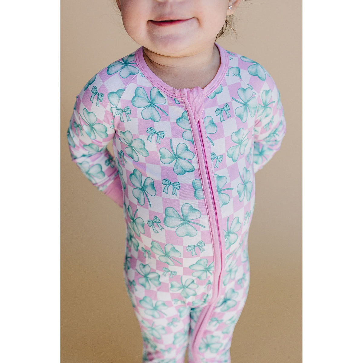 Bamboo Zip Romper | Shamrock & Bows