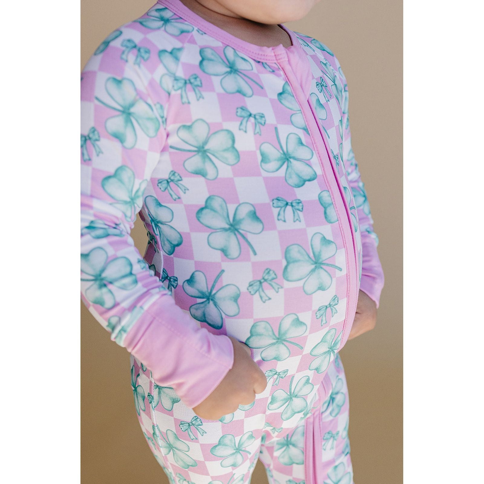 Bamboo Zip Romper | Shamrock & Bows