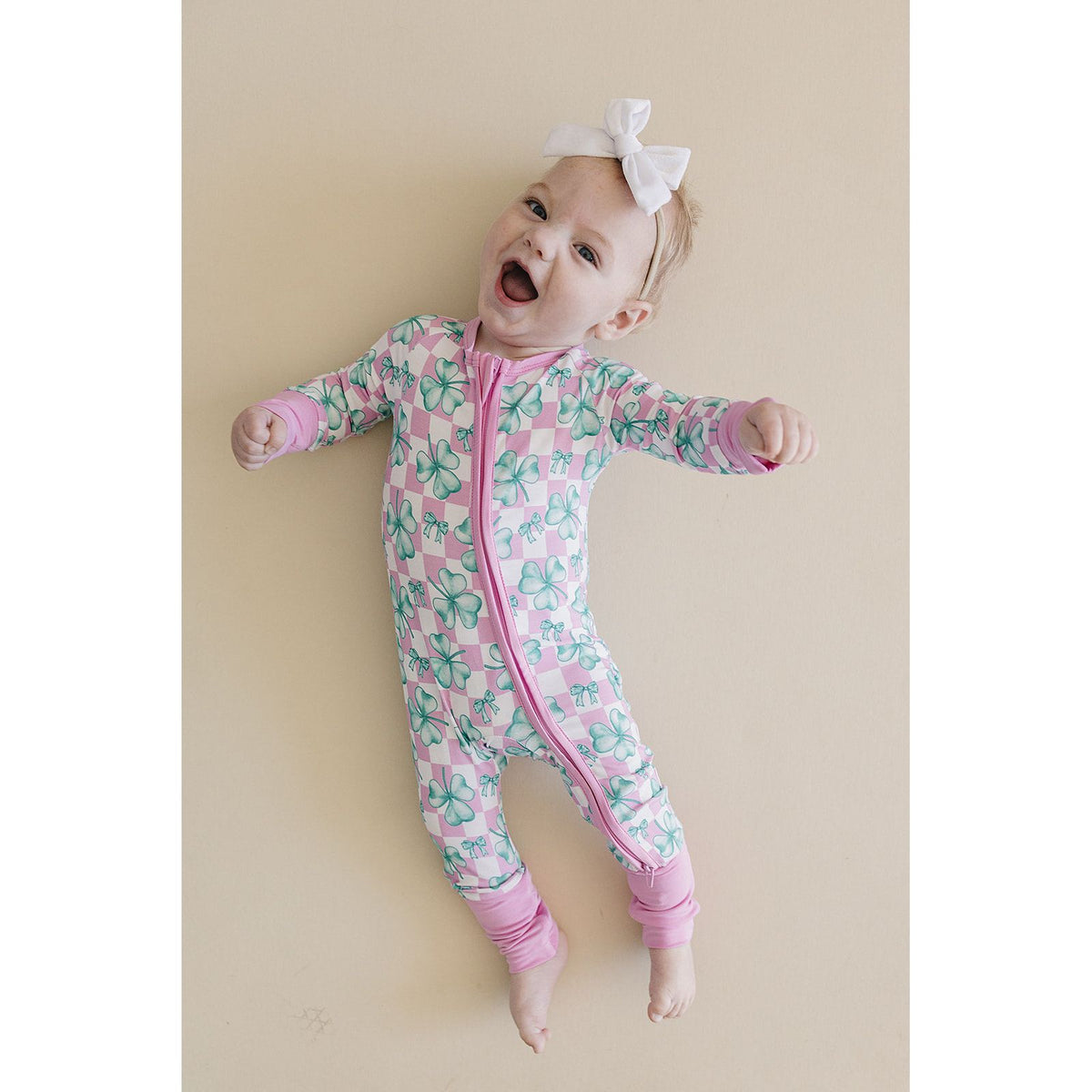 Bamboo Zip Romper | Shamrock & Bows