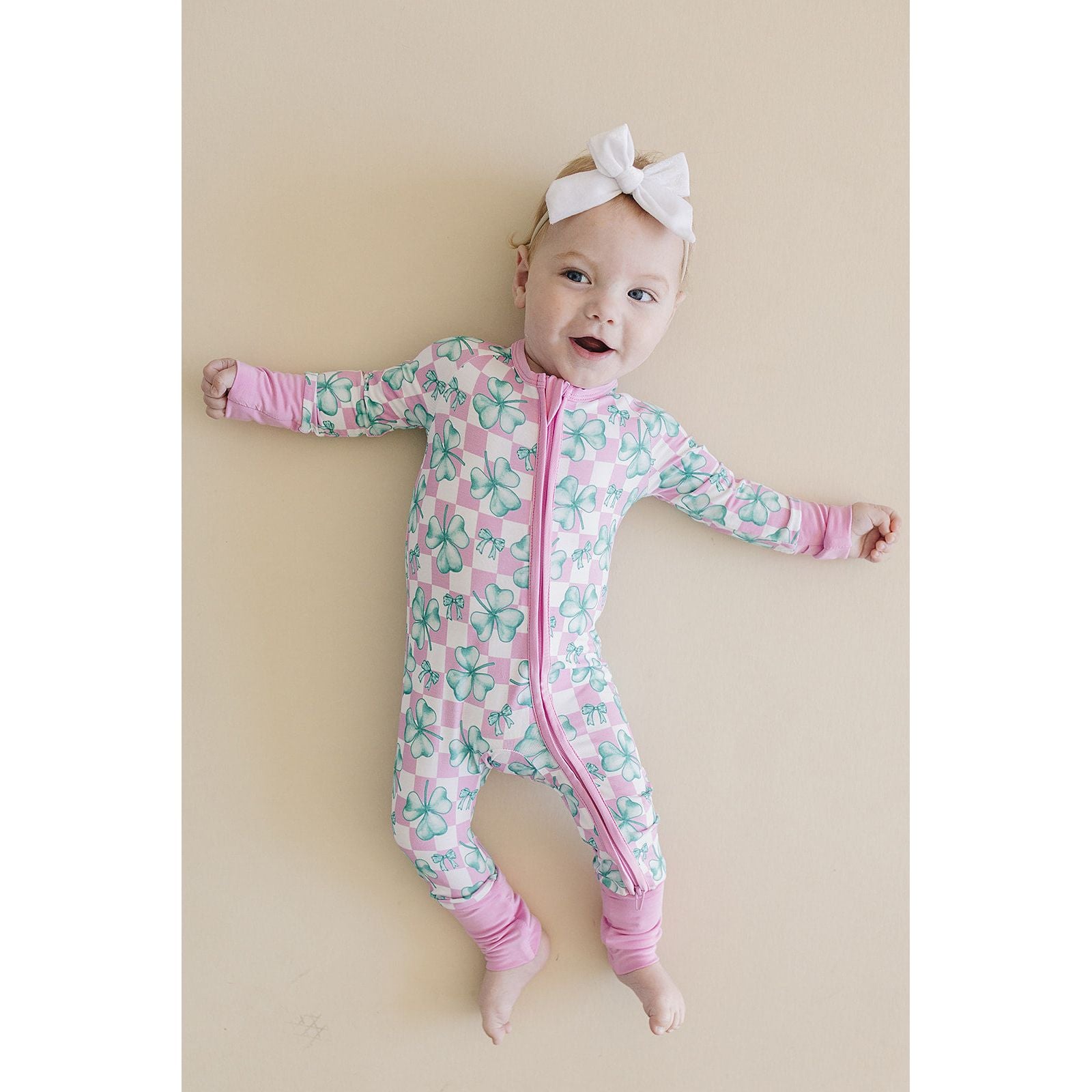 Bamboo Zip Romper | Shamrock & Bows