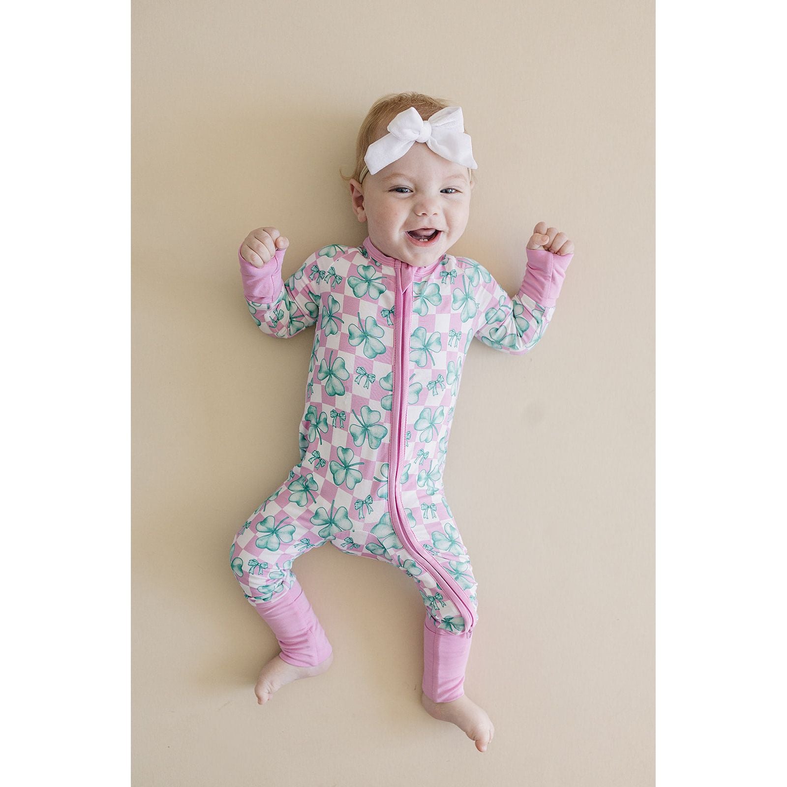Bamboo Zip Romper | Shamrock & Bows