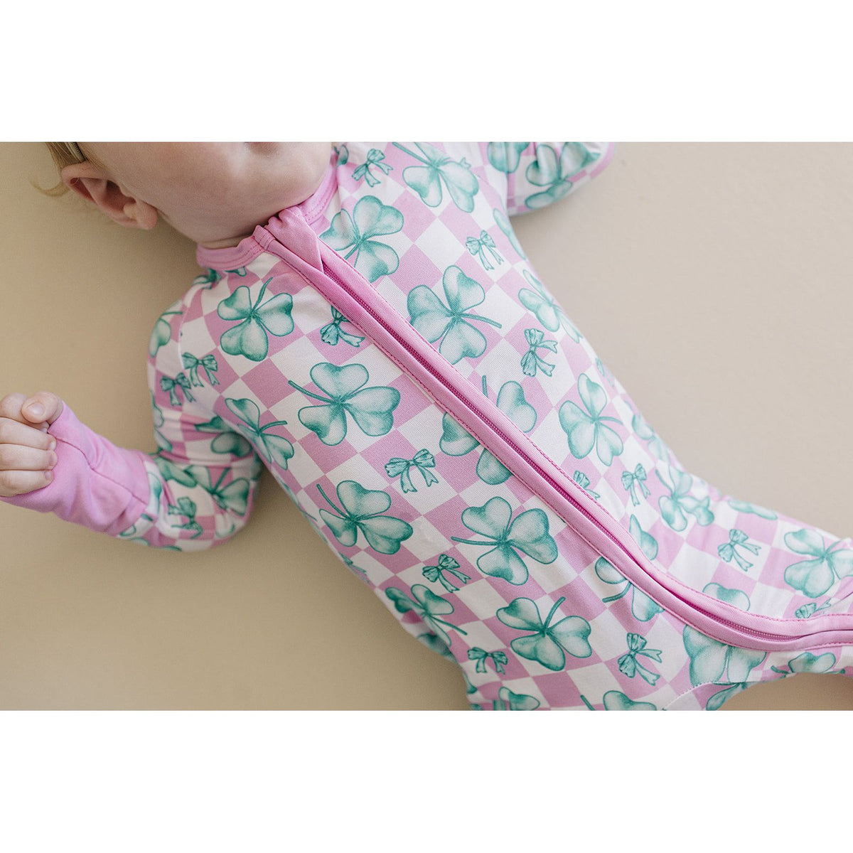 Bamboo Zip Romper | Shamrock & Bows