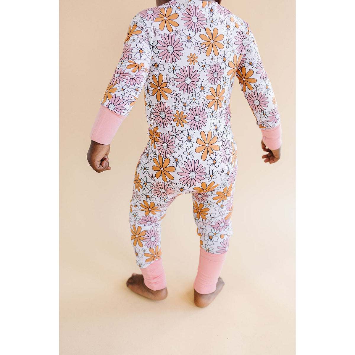 Bamboo Zip Romper | Retro Garden