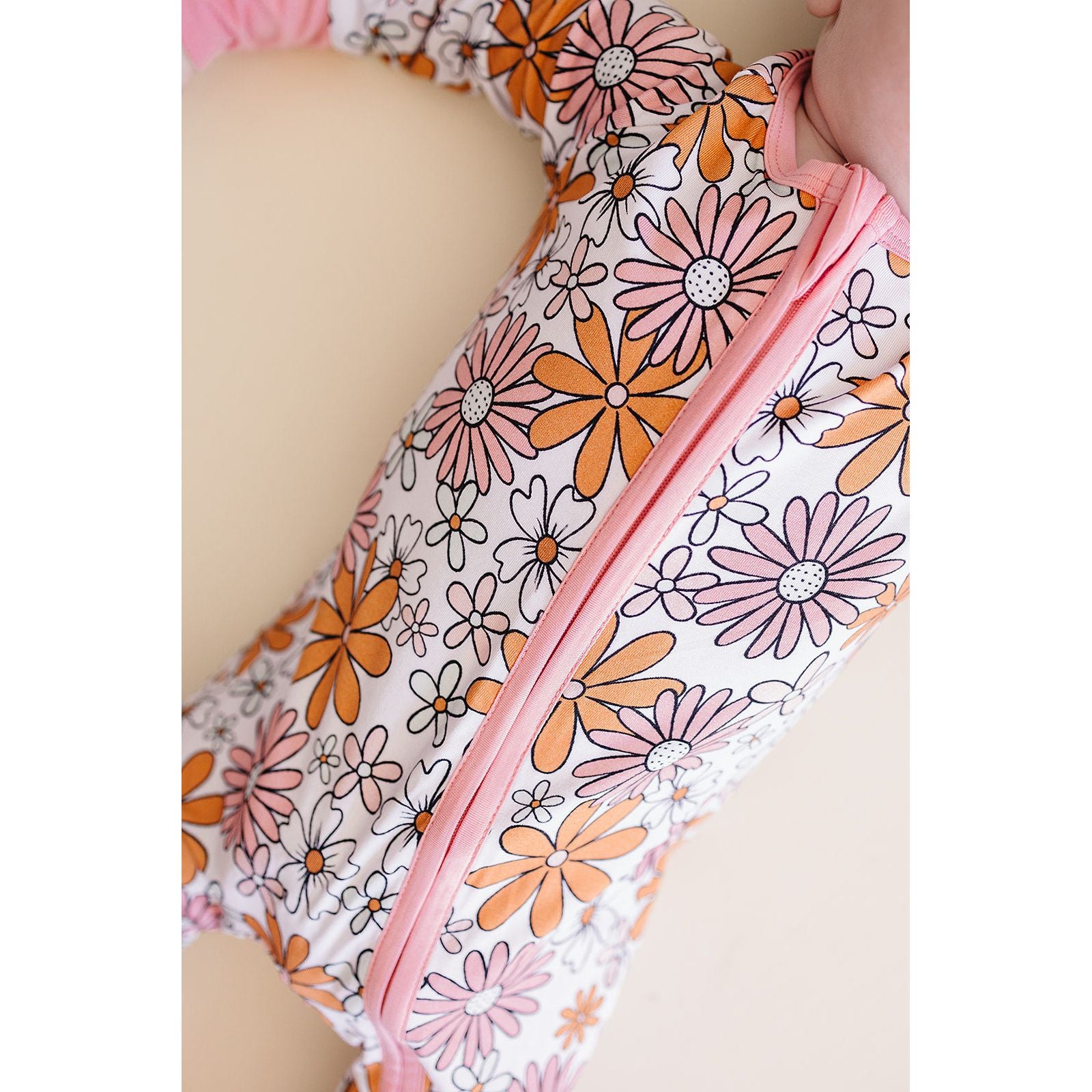 Bamboo Zip Romper | Retro Garden