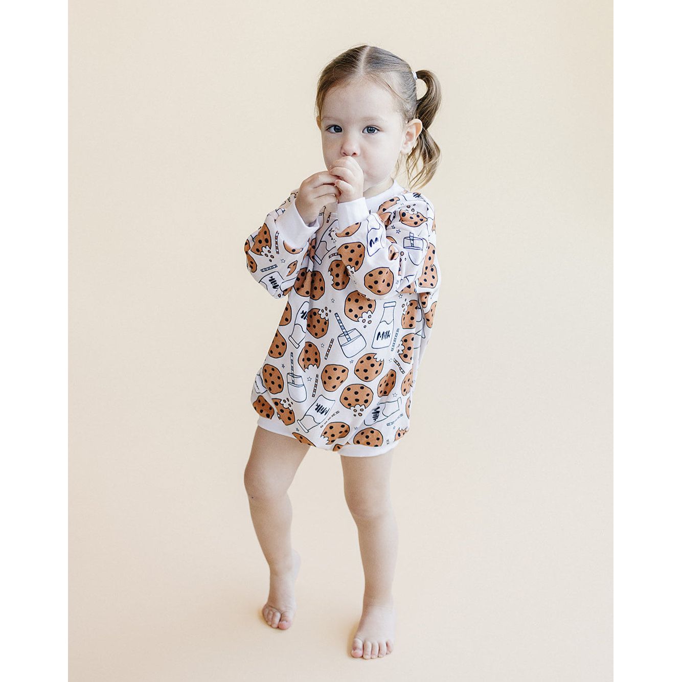Bubble Romper | Milk & Cookies
