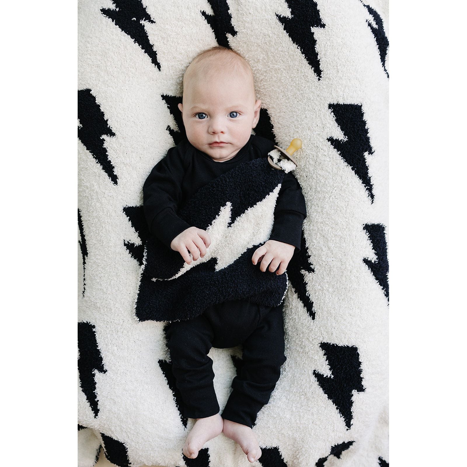 Lightning Bolt Plush Lovey | Black