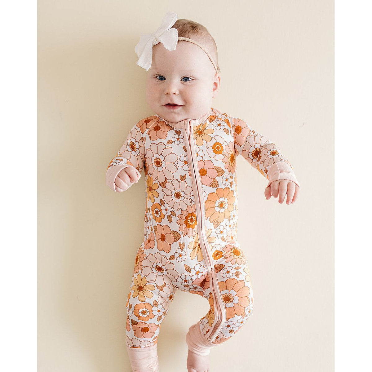 Bamboo Zip Romper |  Sweet Blossom
