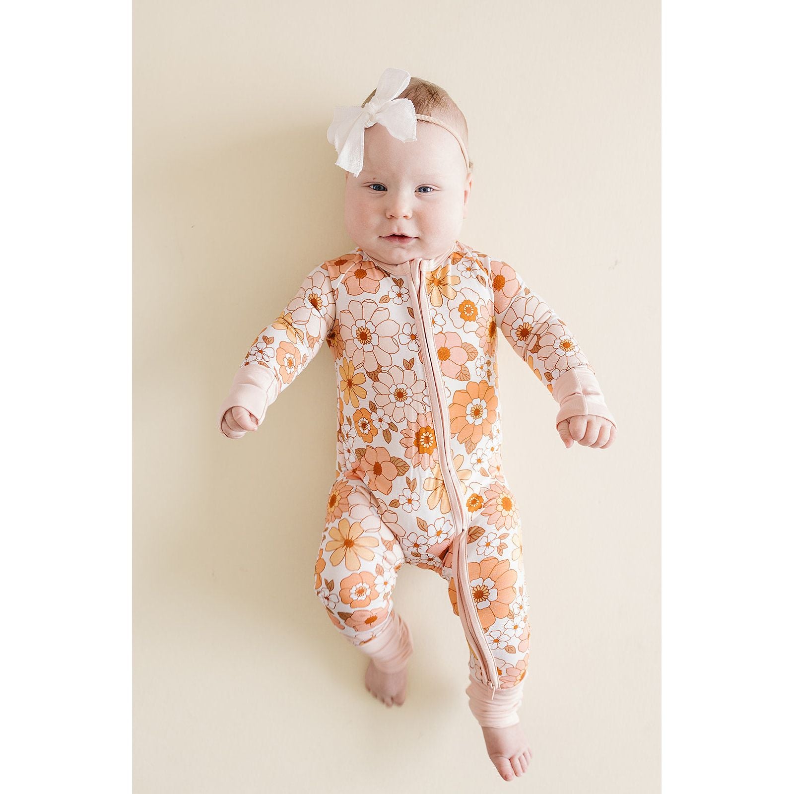 Bamboo Zip Romper |  Sweet Blossom