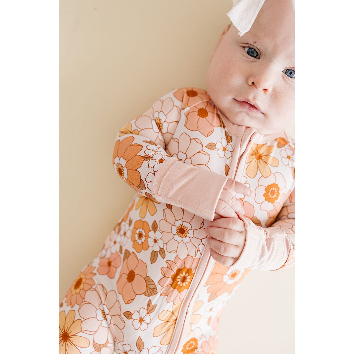 Bamboo Zip Romper |  Sweet Blossom