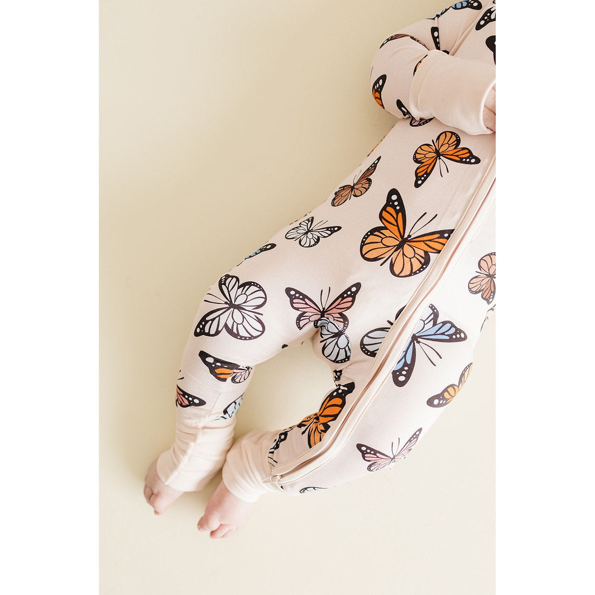 Bamboo Zip Romper | Butterflies