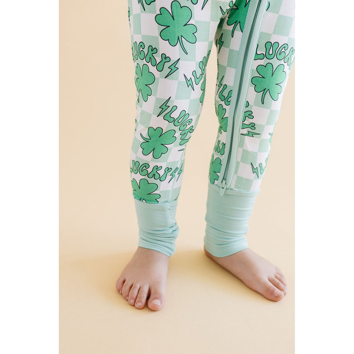 Bamboo Zip Romper | Lucky Shamrock