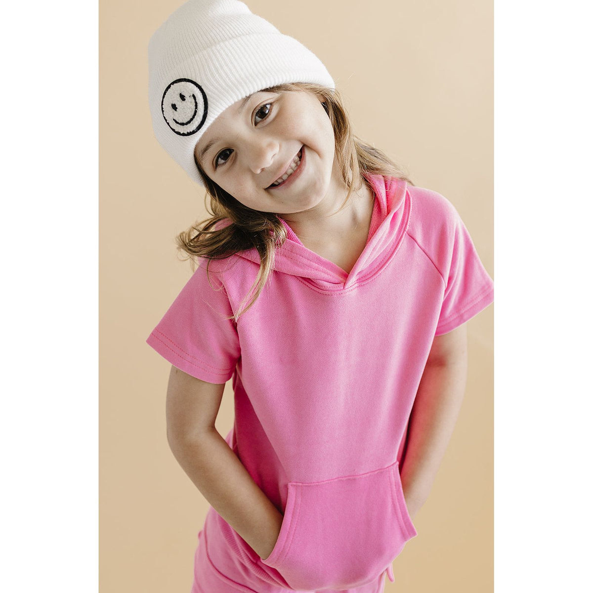 Terry Cargo Shorts Set | Pink