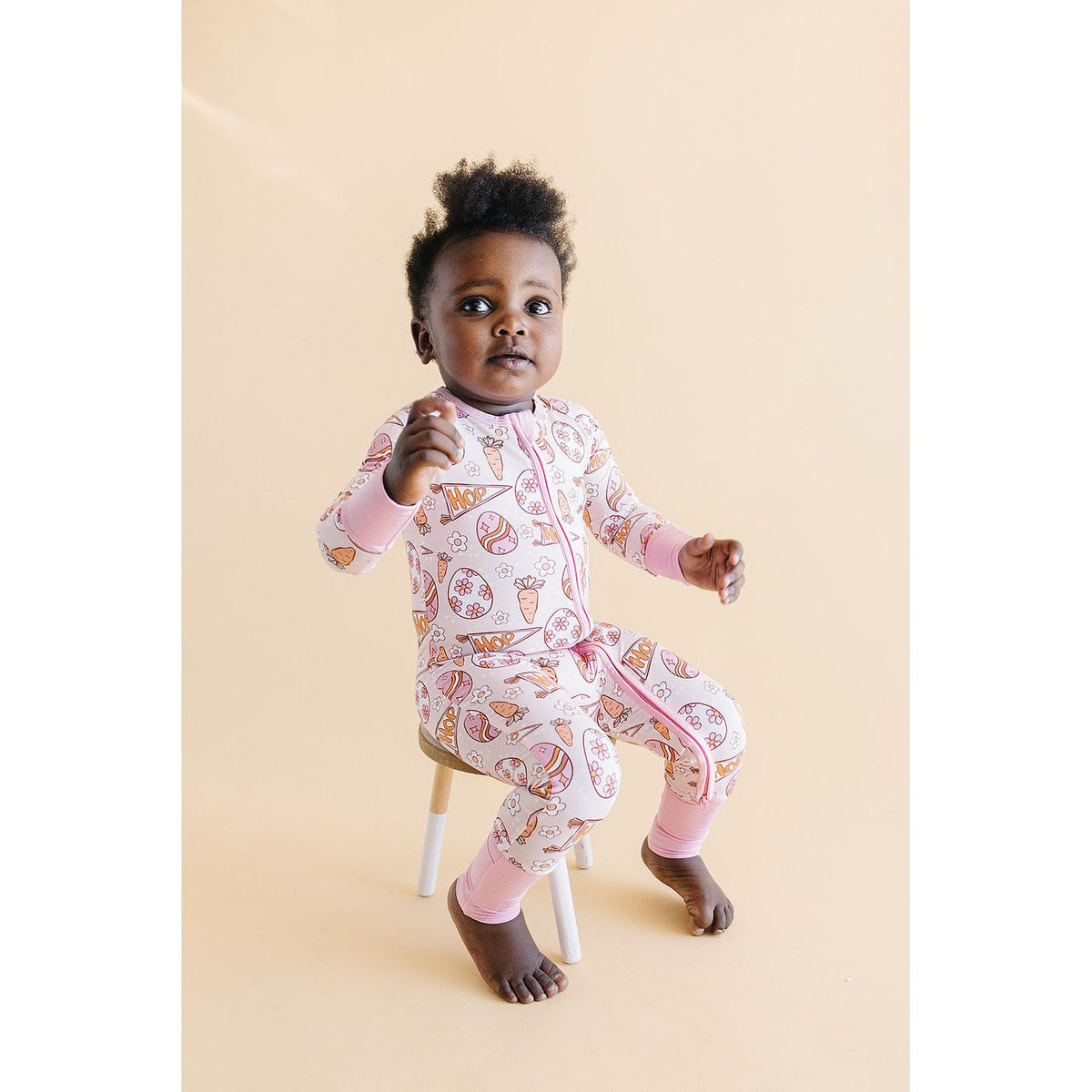 Bamboo Zip Romper | Easter Hop