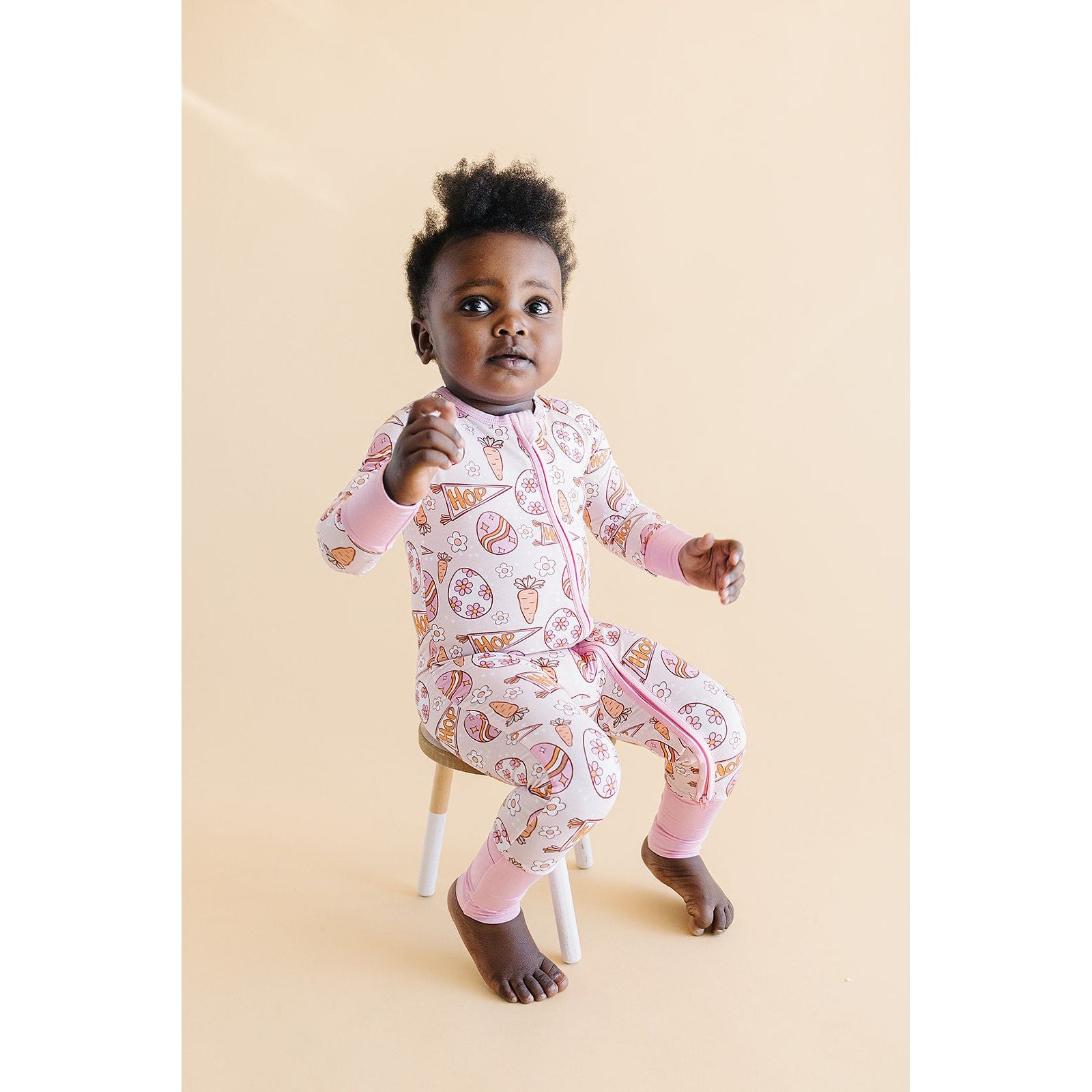 Bamboo Zip Romper | Easter Hop