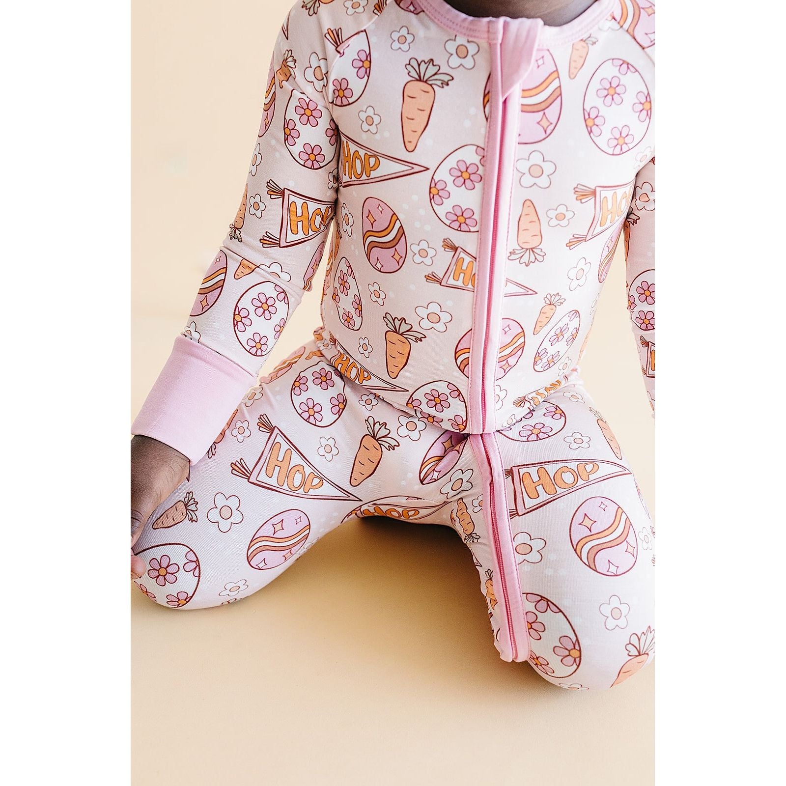 Bamboo Zip Romper | Easter Hop