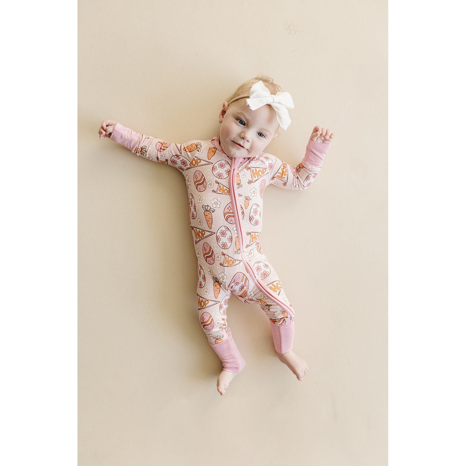 Bamboo Zip Romper | Easter Hop