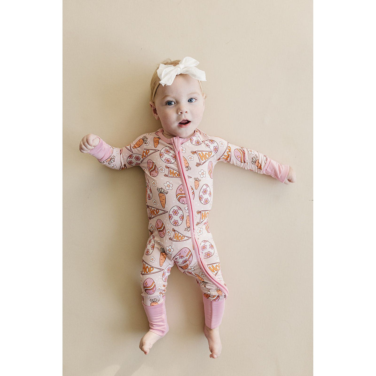 Bamboo Zip Romper | Easter Hop