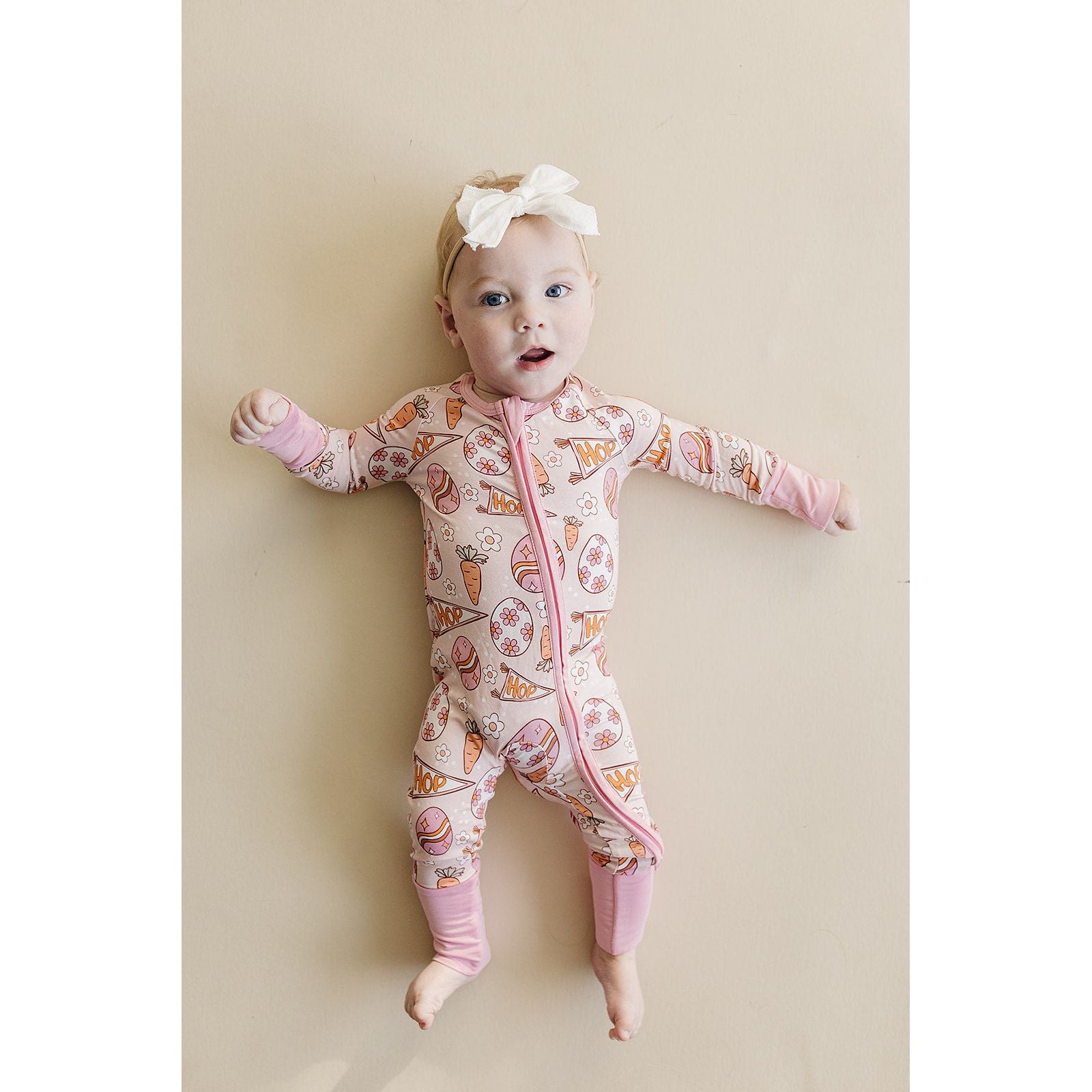 Bamboo Zip Romper | Easter Hop