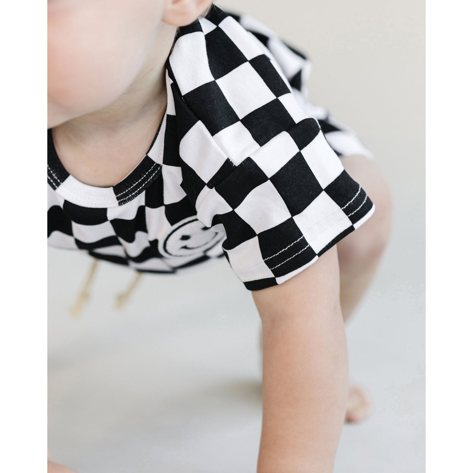 Checkered Shorts Set | Black