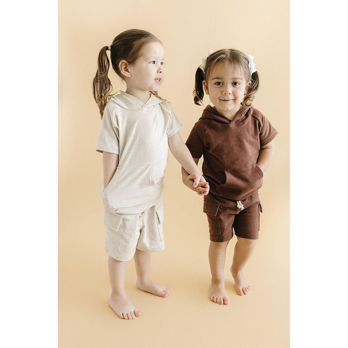 Terry Cargo Shorts Set | Chocolate