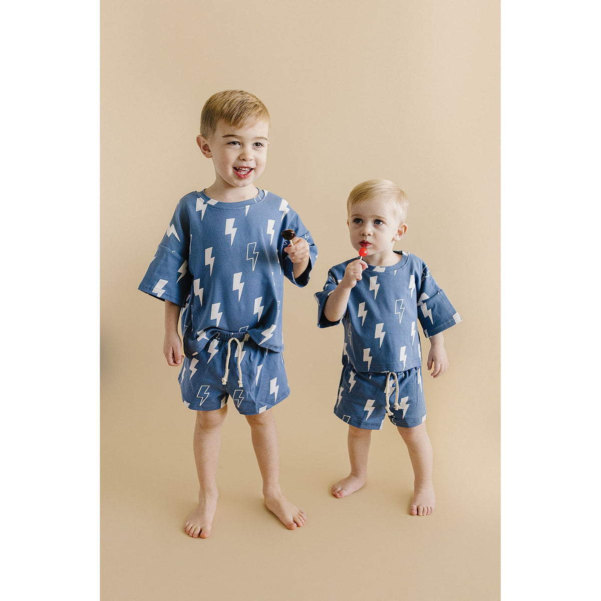 Shorts Set | Blue Bolts