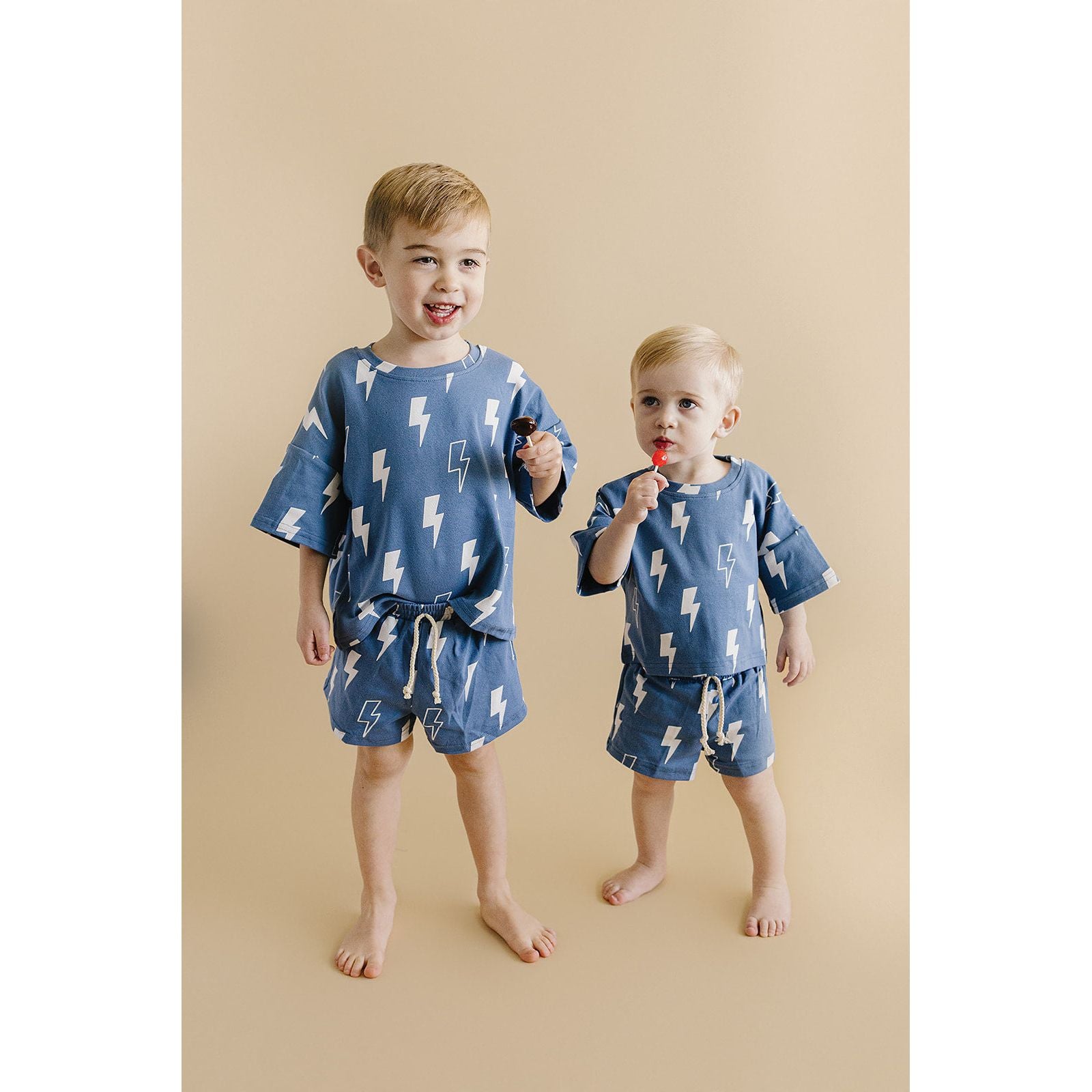 Shorts Set | Blue Bolts