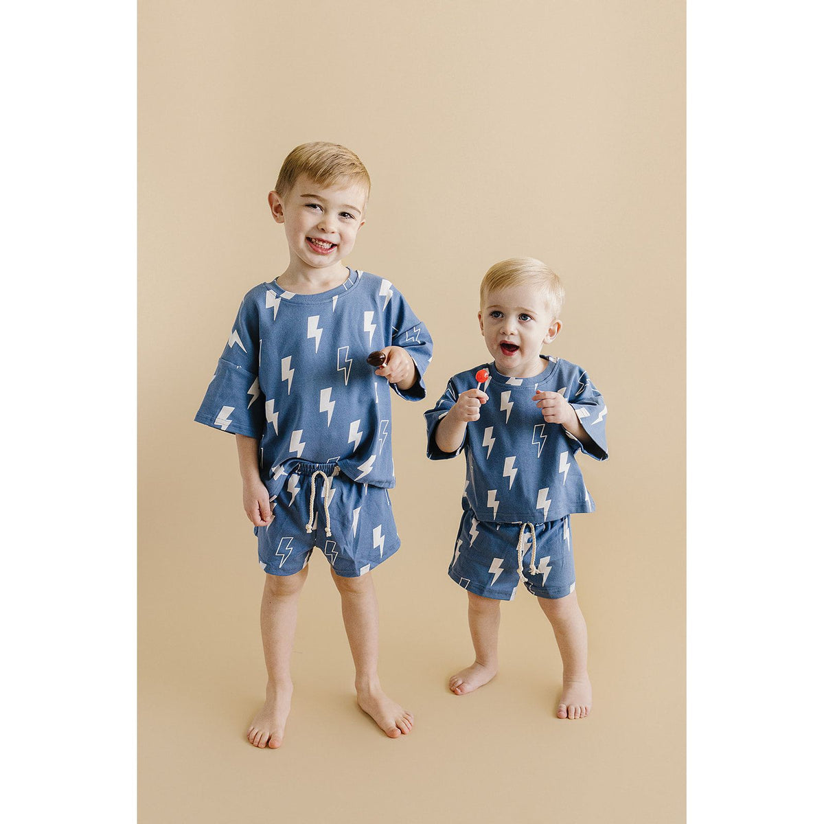 Shorts Set | Blue Bolts