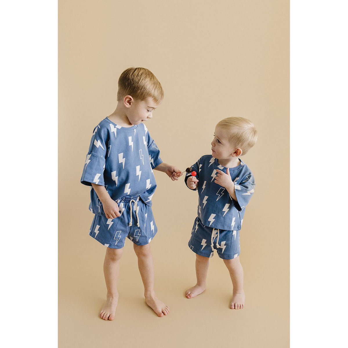 Shorts Set | Blue Bolts