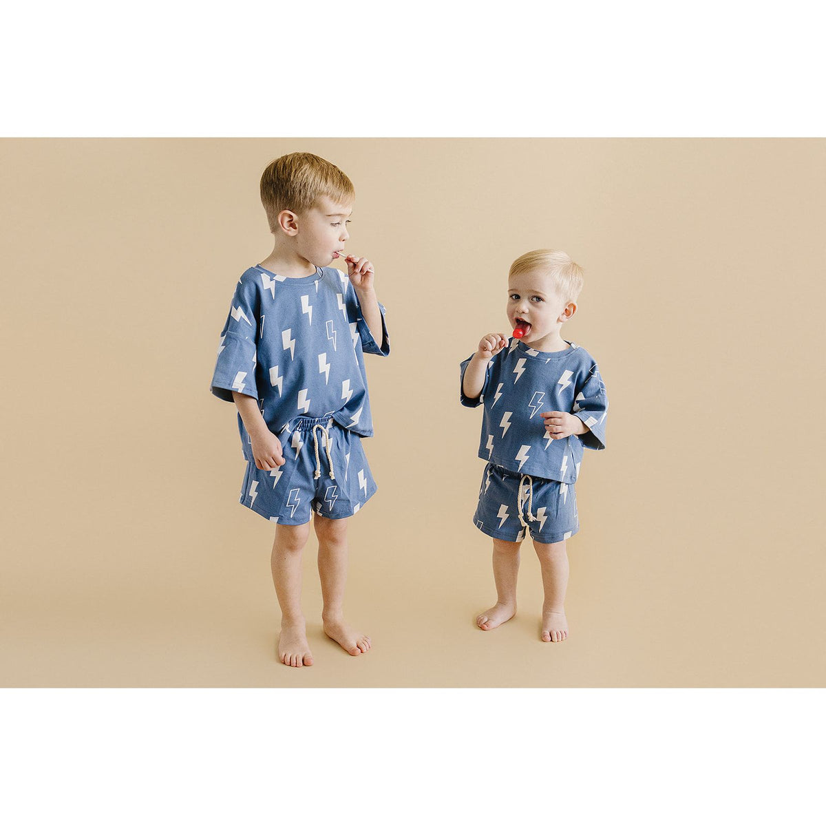Shorts Set | Blue Bolts