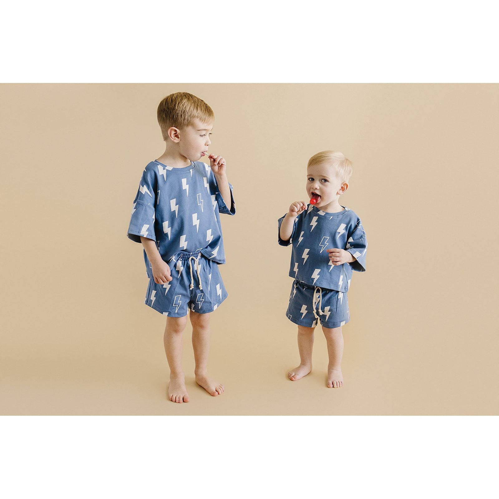 Shorts Set | Blue Bolts