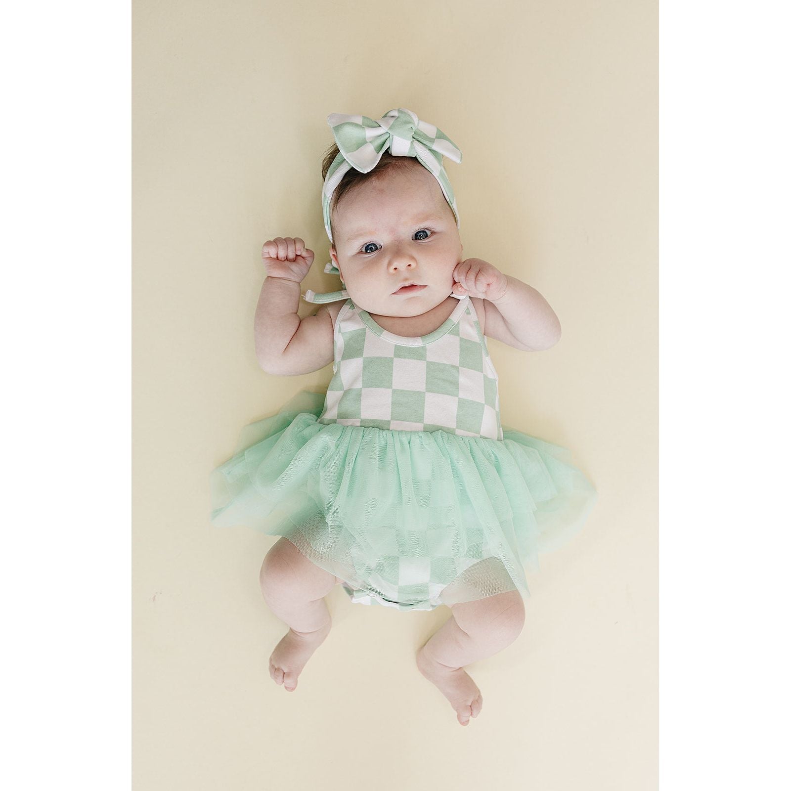Checkered Headband | Mint
