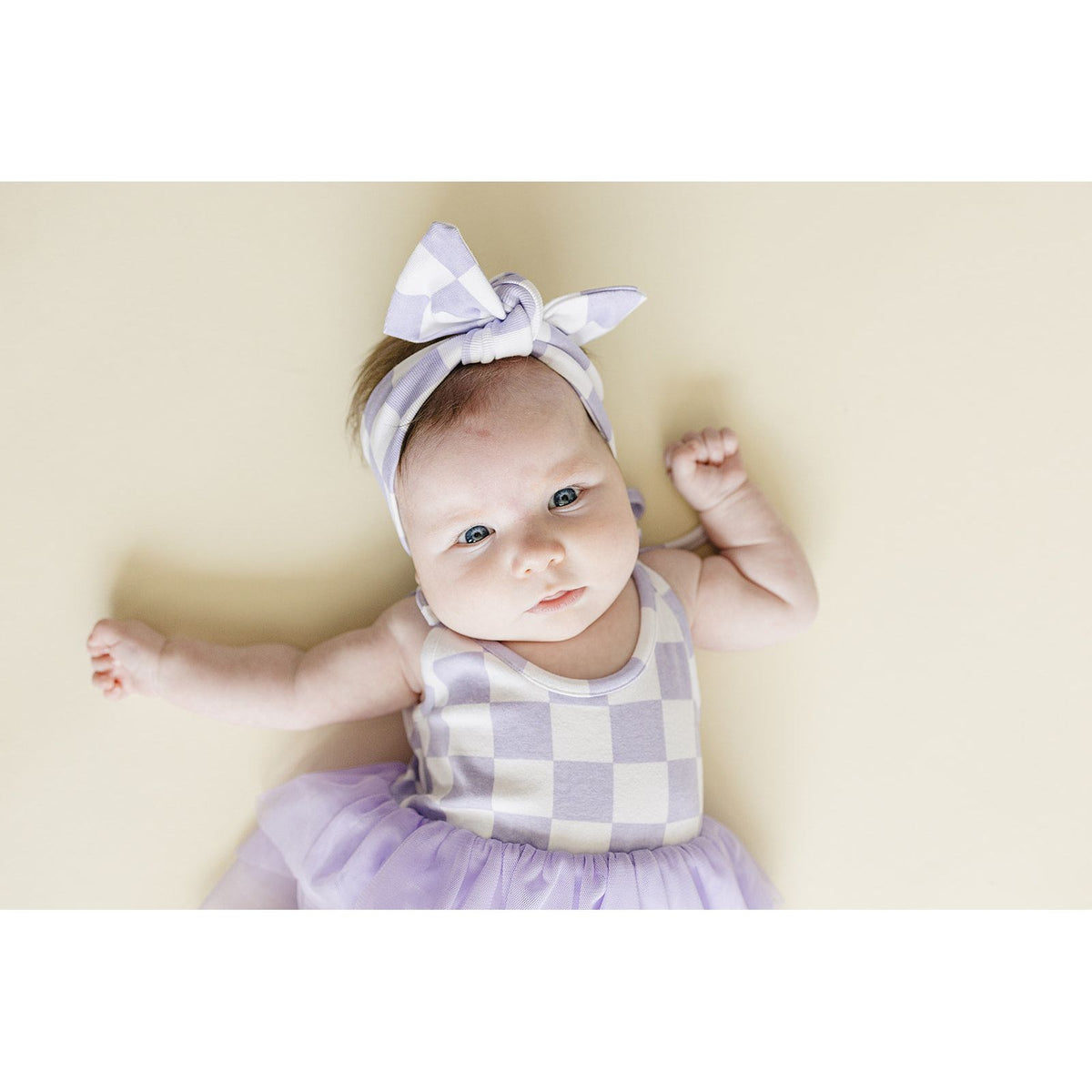 Checkered Headband | Lavender