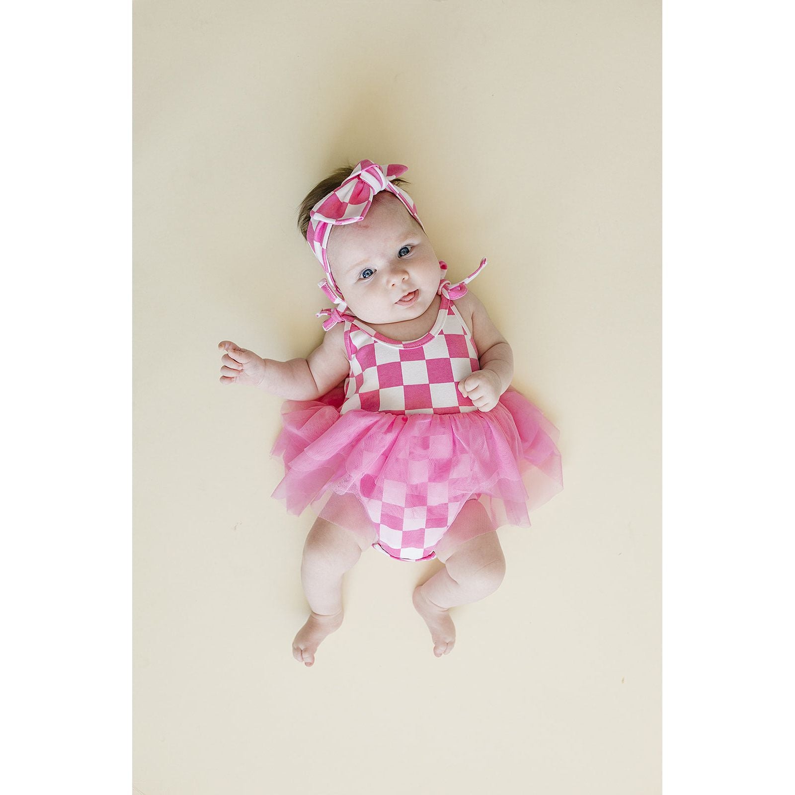 Checkered Headband | Bubble Gum