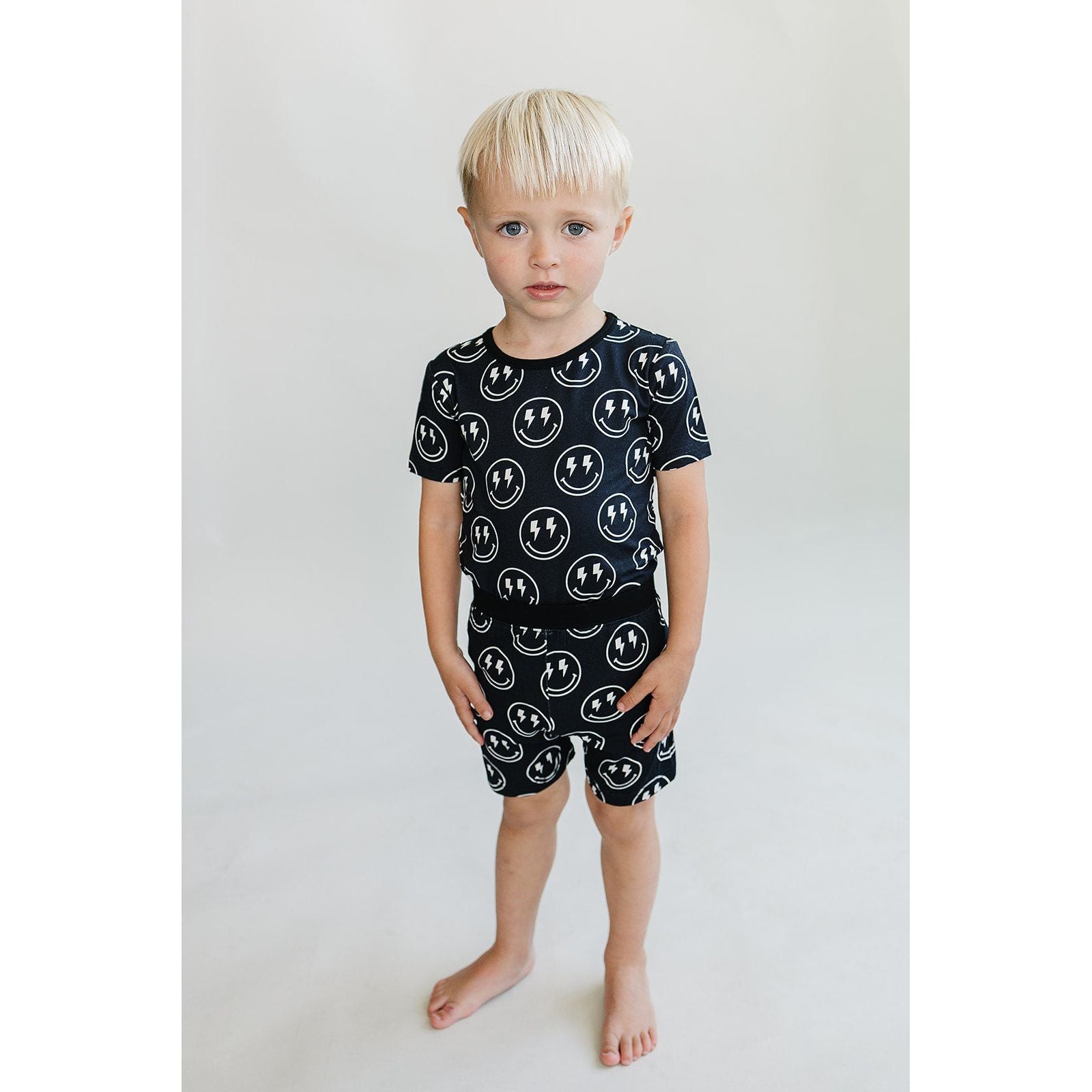 Bamboo Two Piece Shorts Set | Electric Smiley