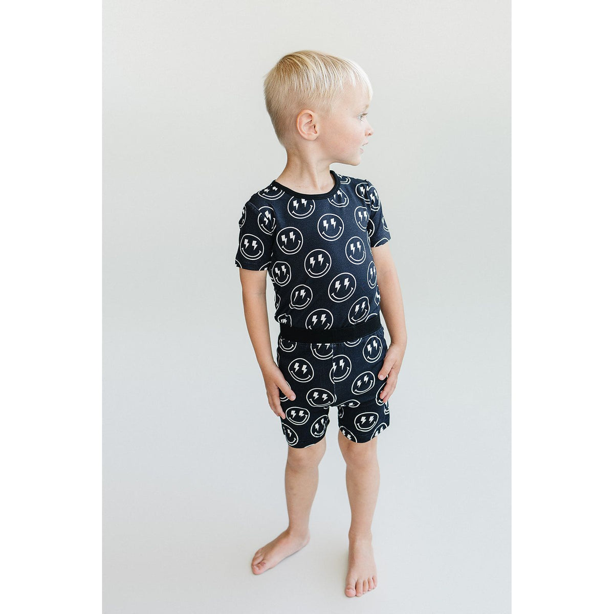 Bamboo Two Piece Shorts Set | Electric Smiley