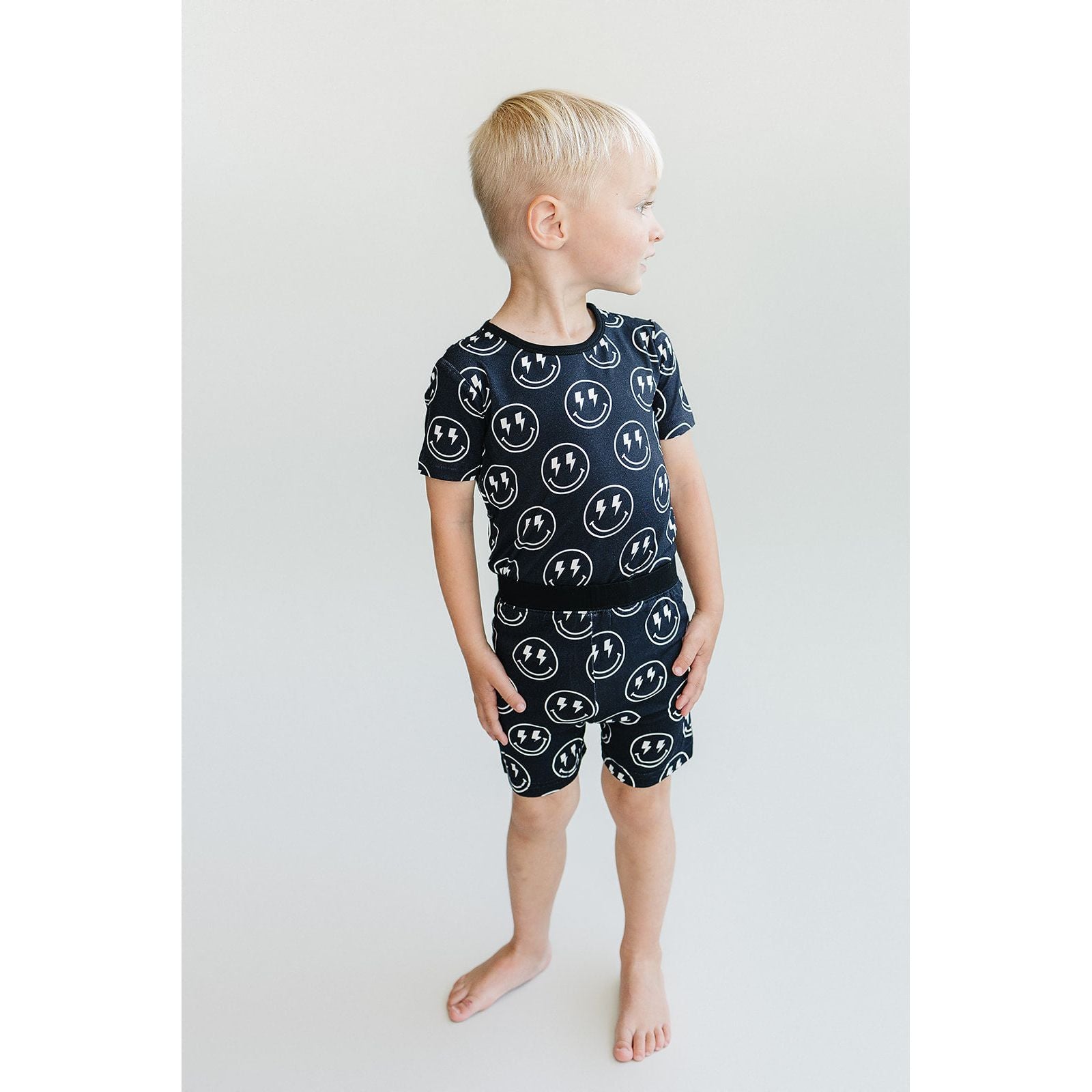 Bamboo Two Piece Shorts Set | Electric Smiley