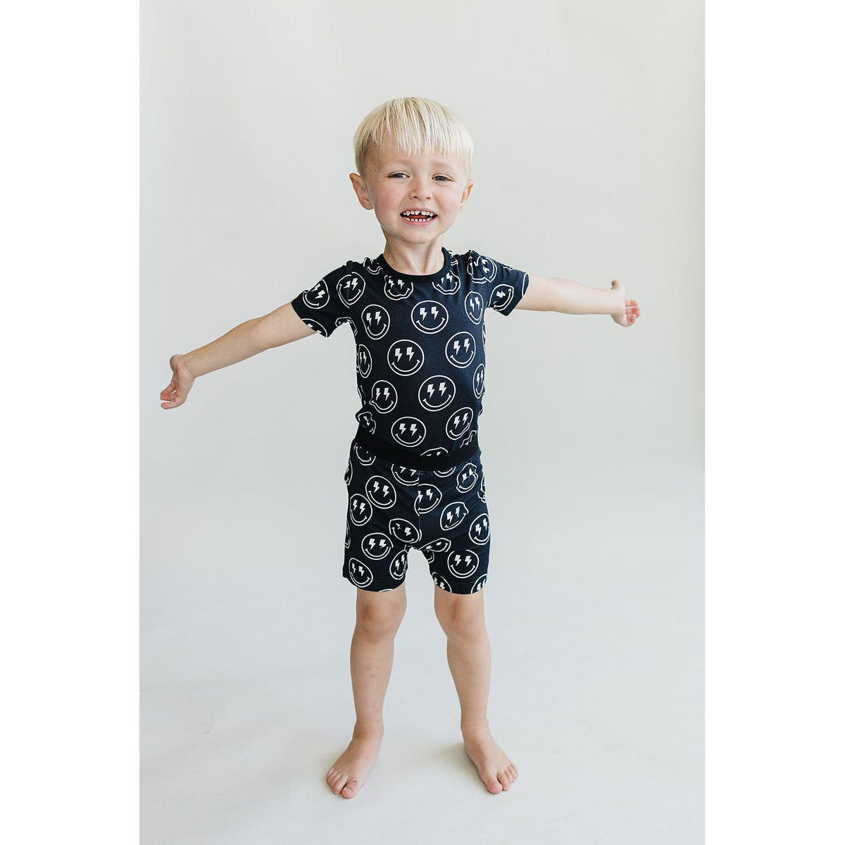 Bamboo Two Piece Shorts Set | Electric Smiley