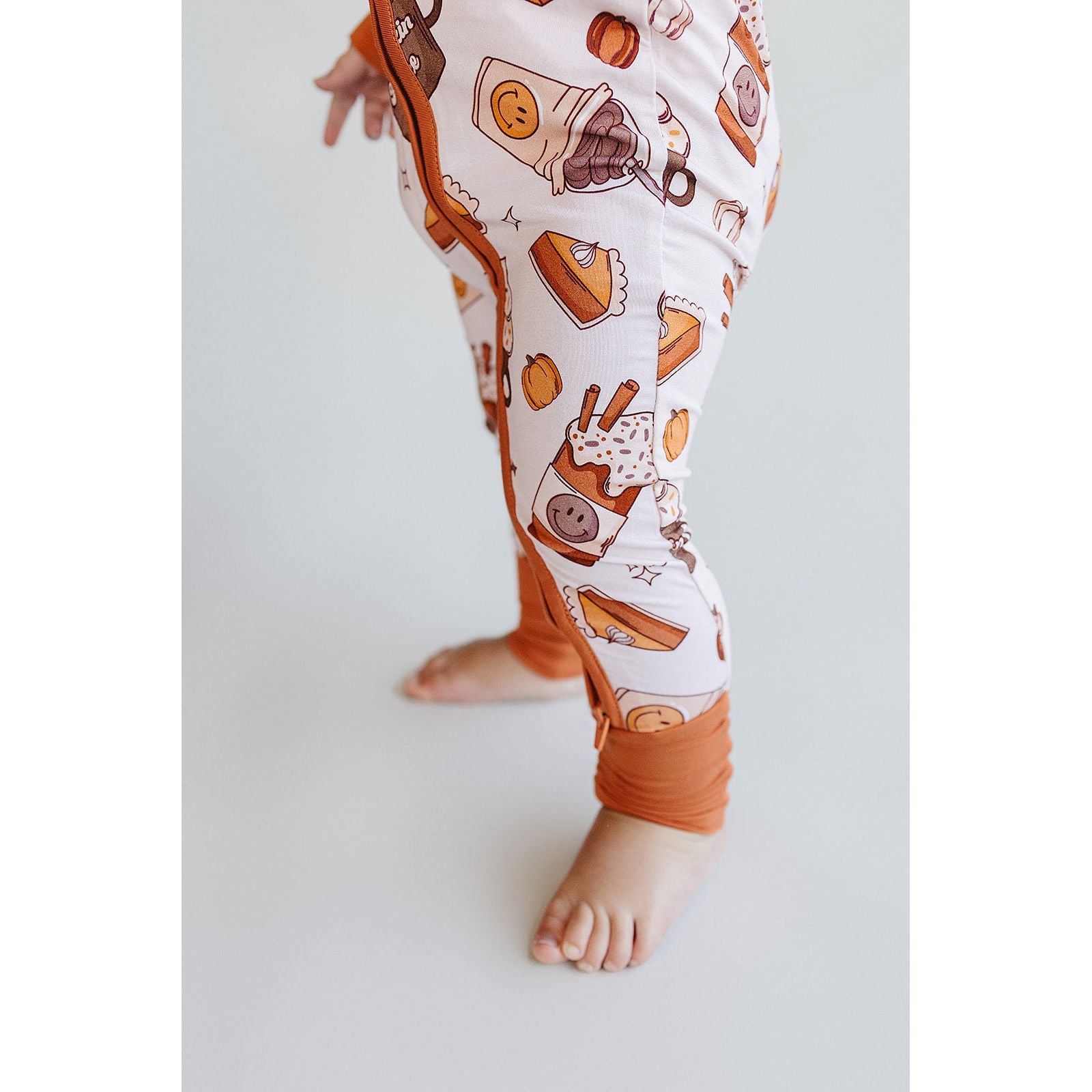 Bamboo Zip Romper | Pumpkin Spice