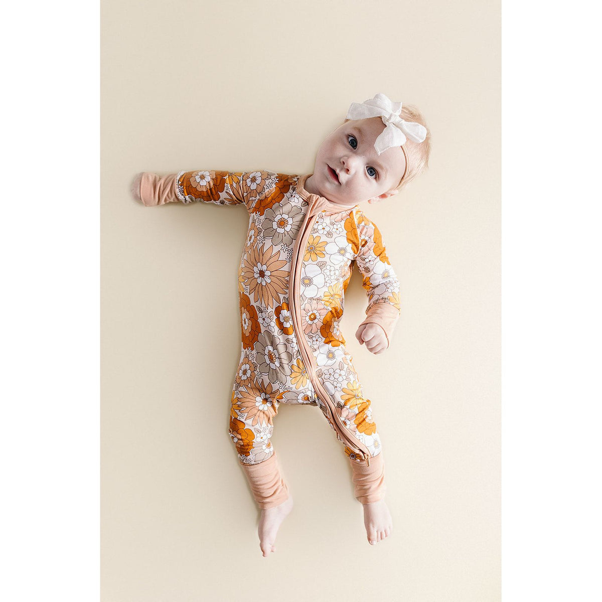 Bamboo Zip Romper | Petal Pop