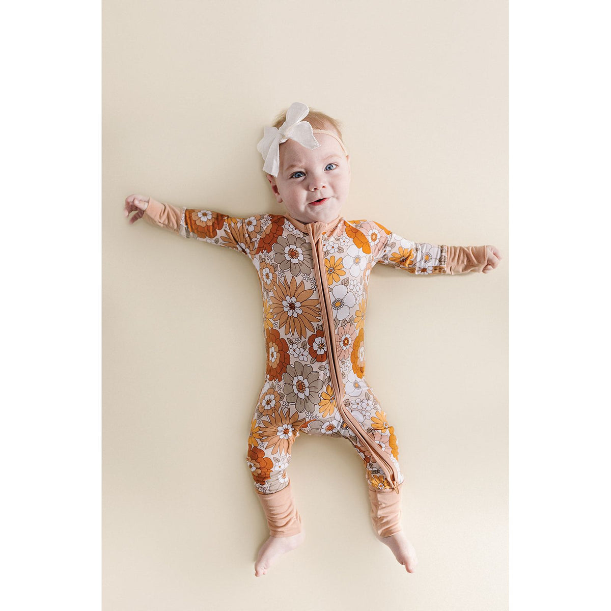 Bamboo Zip Romper | Petal Pop