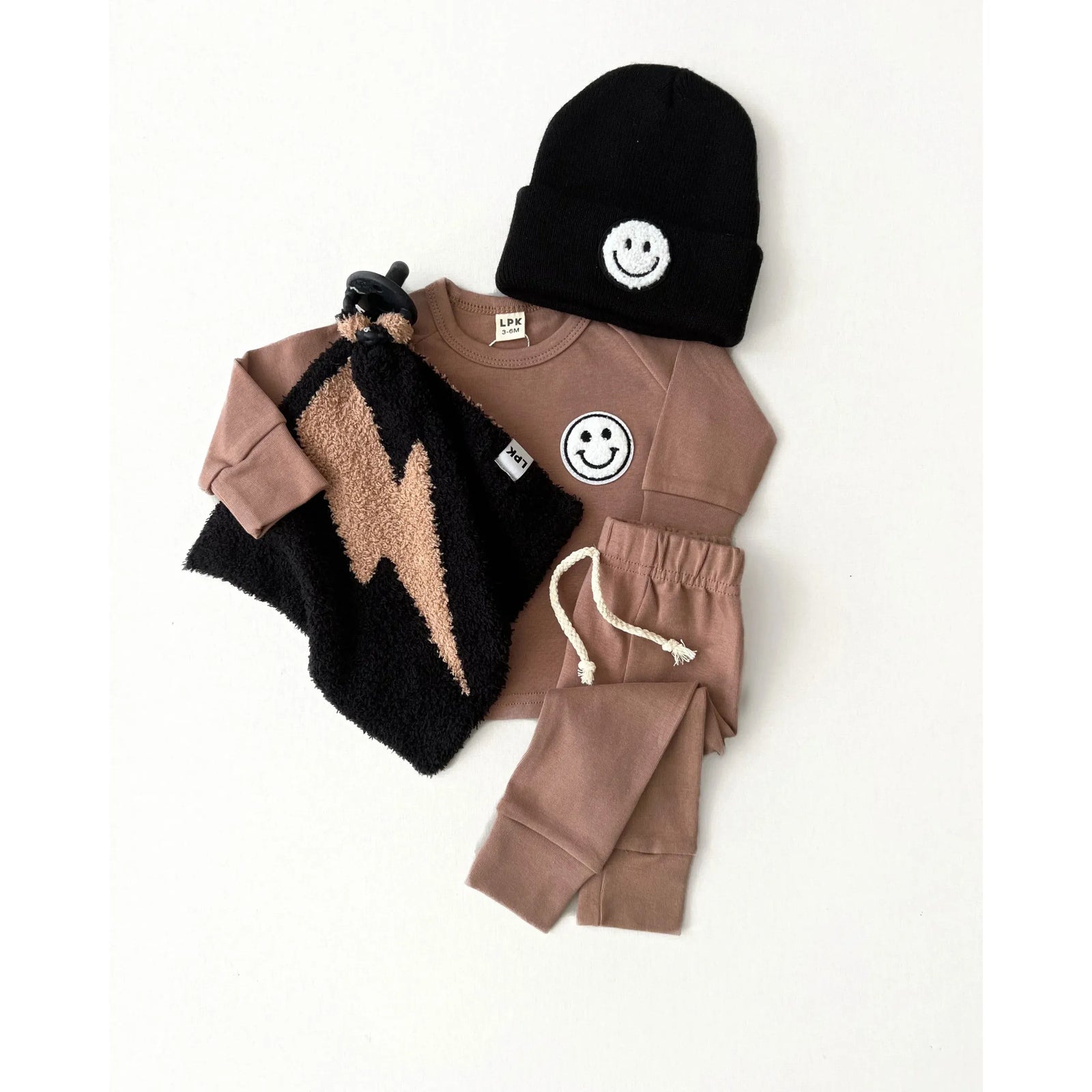 Lightning Bolt Plush Lovey | Mocha