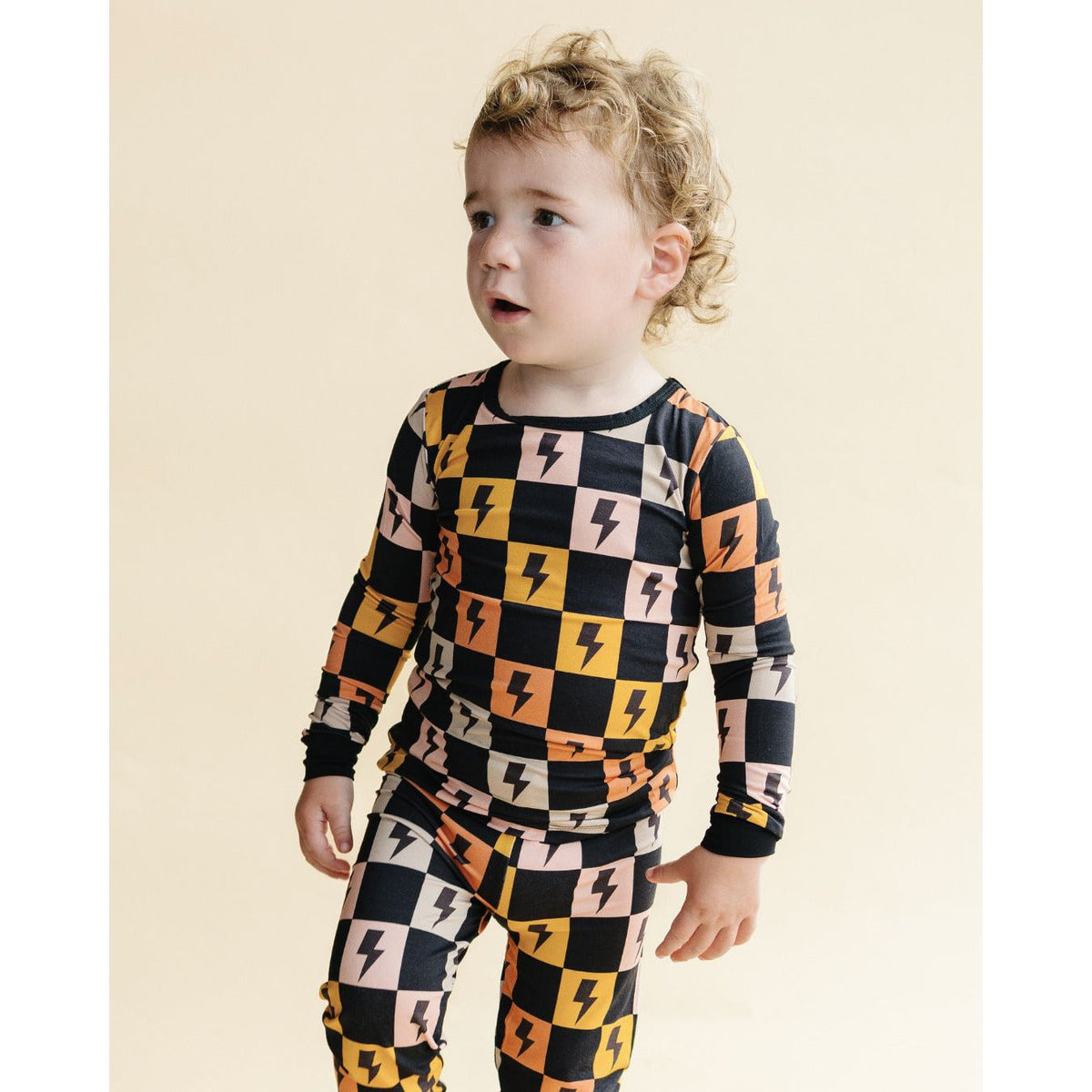 Bamboo Two Piece Set | Colorful Checks &amp; Bolts