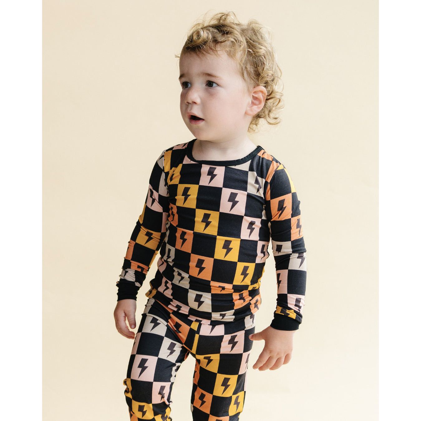 Bamboo Two Piece Set | Colorful Checks & Bolts