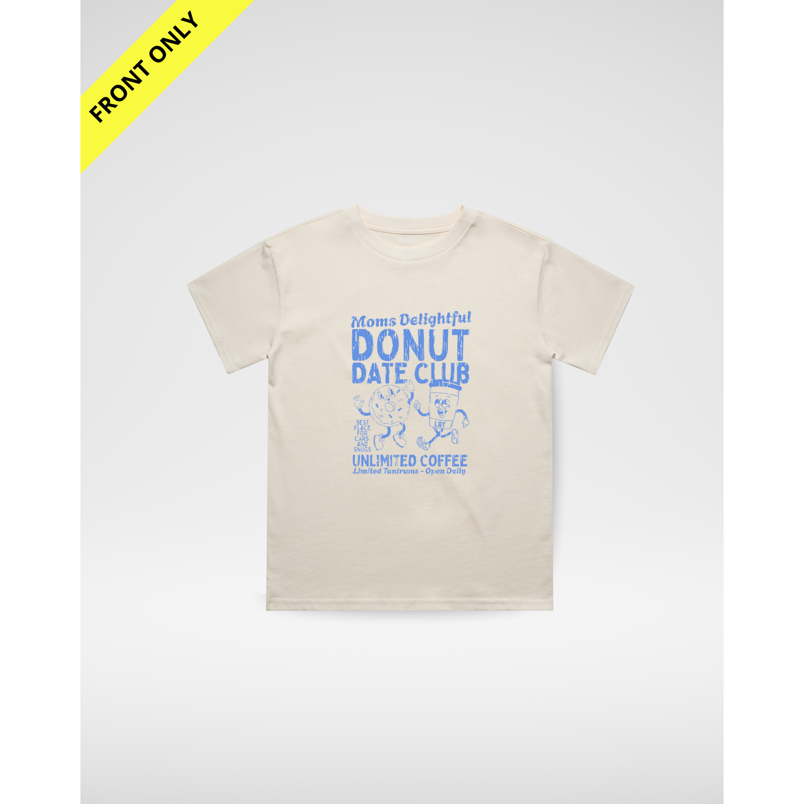MOMS DONUT DATE CLUB TEE - CREAM (FRONT ONLY)