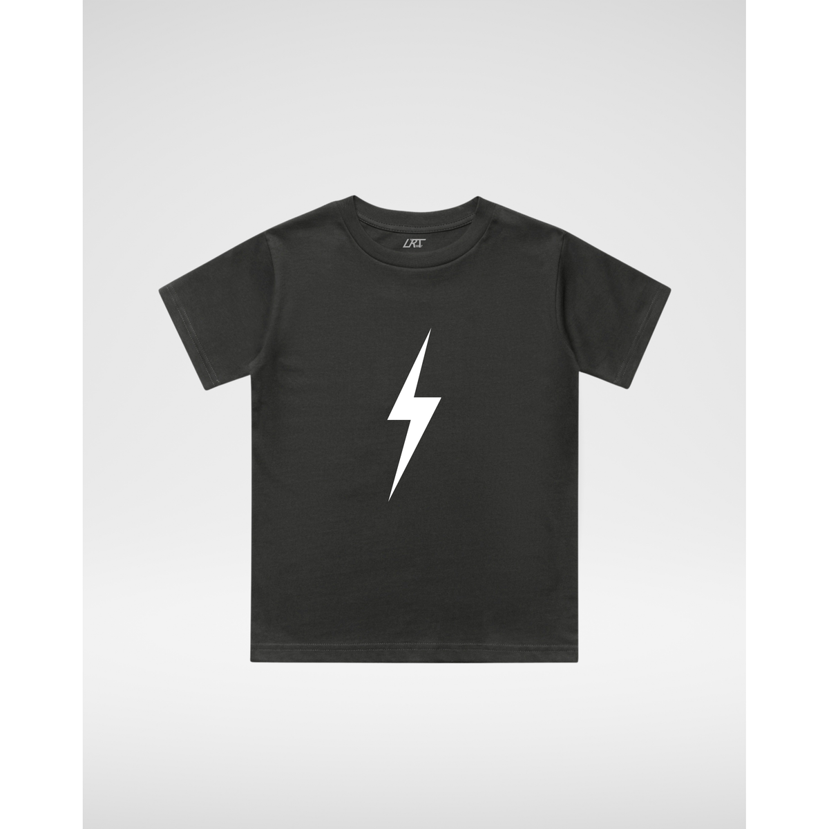 WHITE BOLT TEE - BLACK